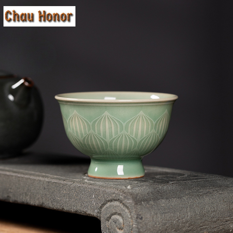 Celadon Ceramic Cup - 100ml artesanal longquan celadon cálice xícara