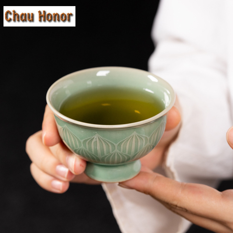 100ml artesanal longquan celad - Celadon Ceramic Cup avaliação e preço