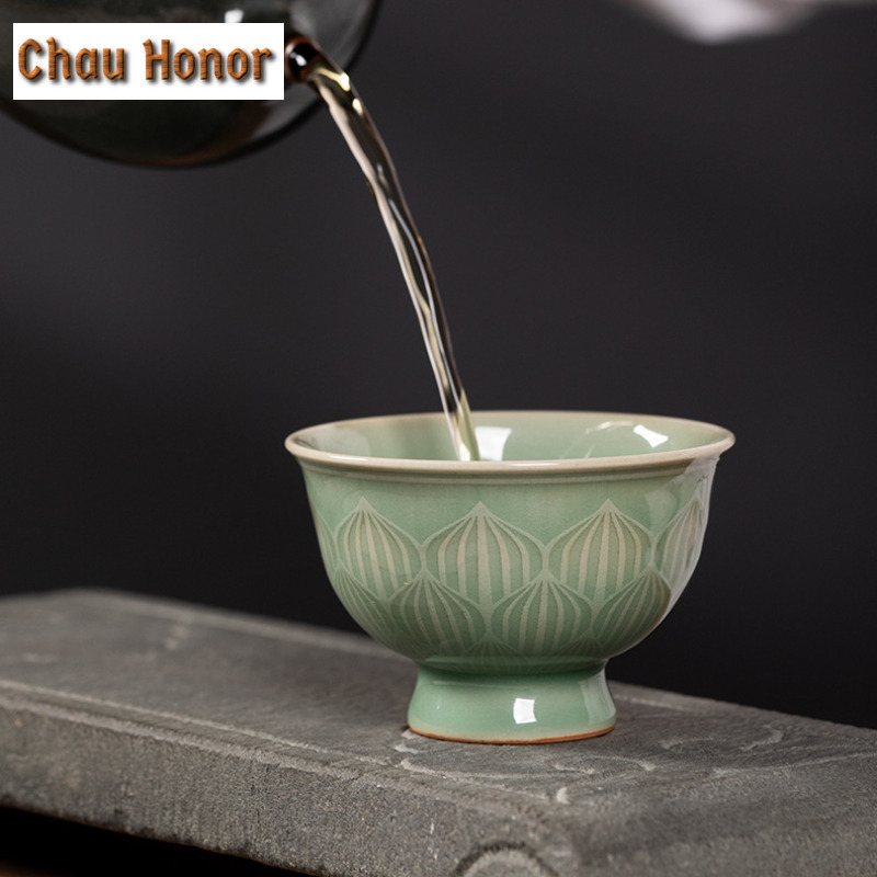 100ml artesanal longquan celad - Celadon Ceramic Cup avaliação e preço