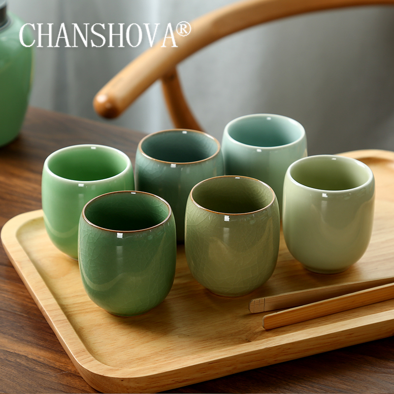 Conjunto de xícara de chá de p - Celadon Ceramic Cup avaliação e preço