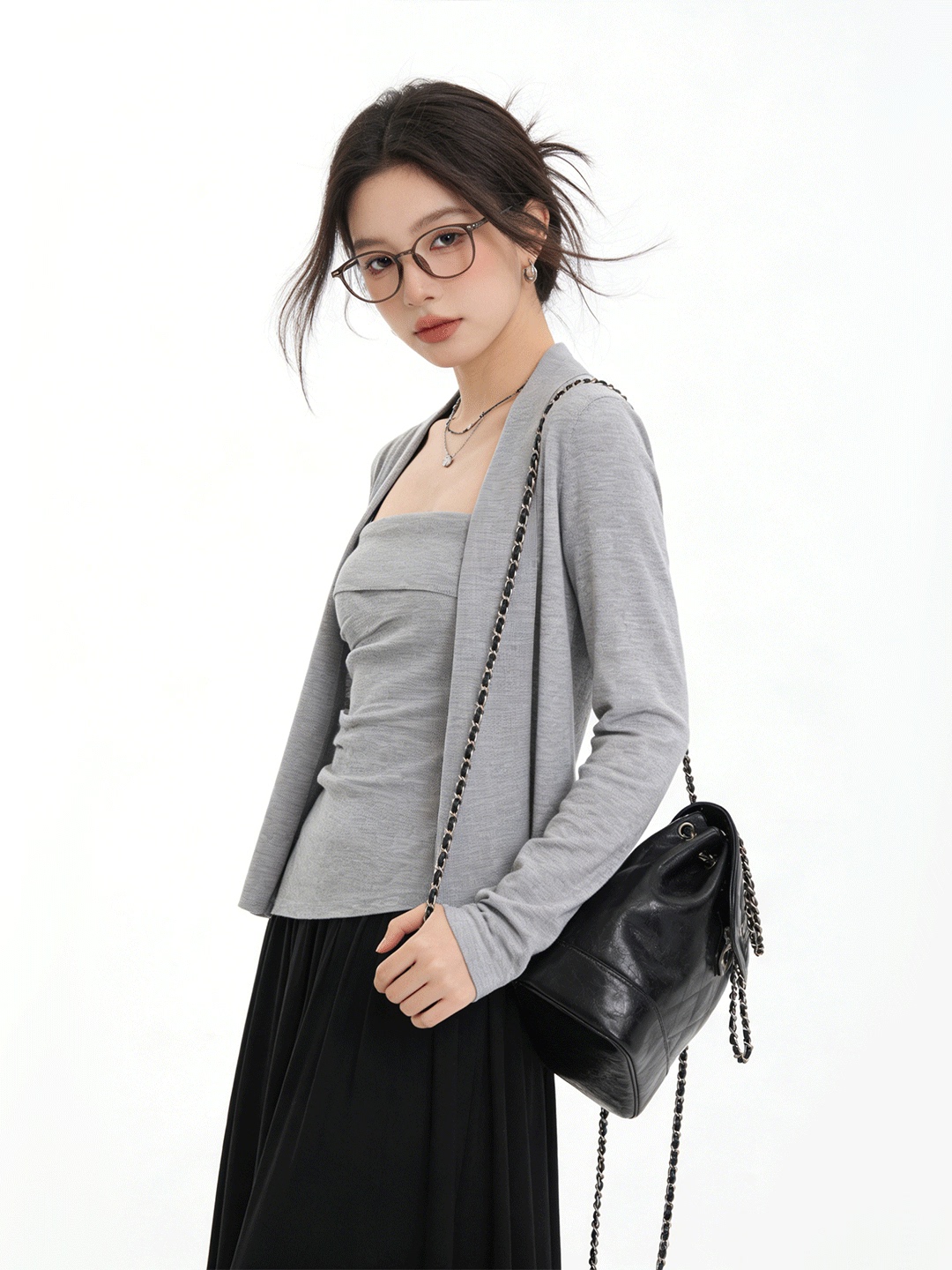 Conjunto de Cardigã Curto Tric - Korean Lifestyle & Kids Boutique avaliação e preço