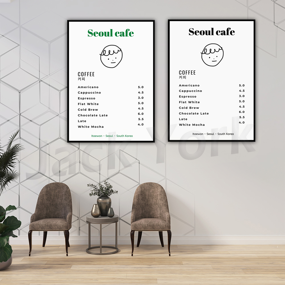 Seul café impressão arte da pa - Korean Lifestyle Aesthetic avaliação e preço