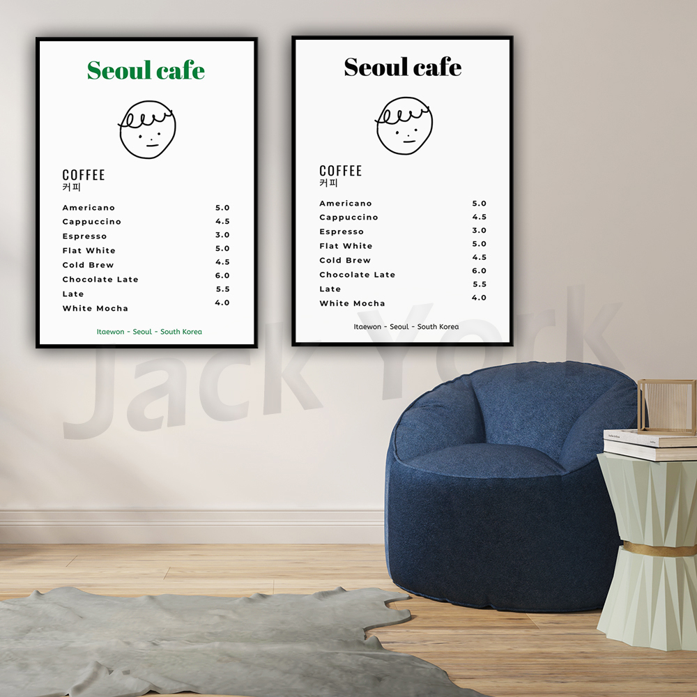 Seul café impressão arte da pa - Korean Lifestyle Aesthetic avaliação e preço