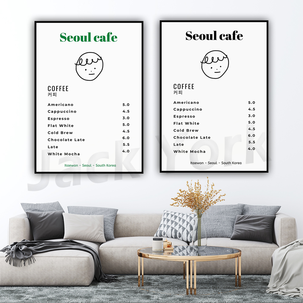 Seul café impressão arte da pa - Korean Lifestyle Aesthetic avaliação e preço