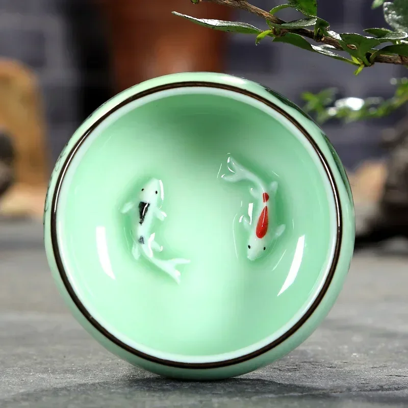 Xícara de chá cerâmica 1 peça  - Celadon Ceramic Cup avaliação e preço