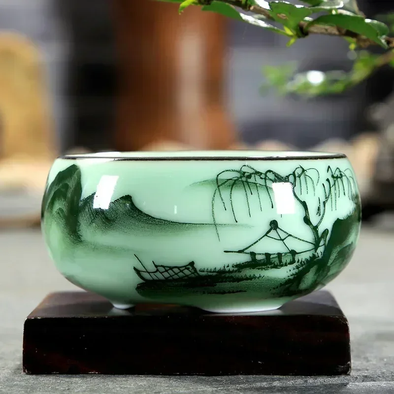 Xícara de chá cerâmica 1 peça  - Celadon Ceramic Cup avaliação e preço